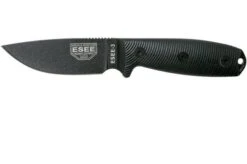 ESEE Model 3 Black Blade 3D Black G10 Survival Knife 3PMB-001 Black Sheath + Belt Clip