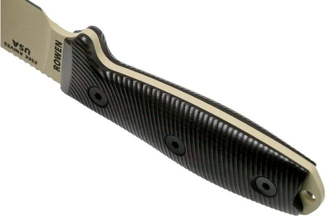 ESEE Model 3 Desert Tan Blade 3D Blood-Black G10 Survival Knife 3PMDT-004 Black Sheath + Belt Clip 3 ESEE Model 3 Desert Tan Blade 3D Blood-Black G10 Survival Knife 3PMDT-004 Black Sheath + Belt Clip - Image 3