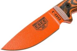 ESEE Model 3 Orange Blade 3D Orange-Black G10 Survival Knife 3PMOR-006 Black Sheath + Belt Clip -ESEE Knives Shop EE 3PMOR 006 03 esee knives
