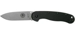 ESEE Avispa Pocket Knife, Stonewashed D2 Blade, Black Handle BRK1302