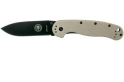ESEE Avispa Pocket Knife, Black D2 Blade, Desert Tan Handle BRK1302DTB