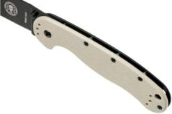 ESEE Avispa Pocket Knife, Black D2 Blade, Desert Tan Handle BRK1302DTB -ESEE Knives Shop EE AVISPA DT B D2 07 esee knives