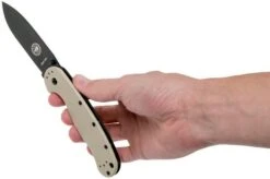 ESEE Avispa Pocket Knife, Black D2 Blade, Desert Tan Handle BRK1302DTB -ESEE Knives Shop EE AVISPA DT B D2 08 esee knives