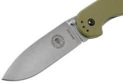 ESEE Avispa Pocket Knife, Stonewashed D2 Blade, OD Green Handle BRK1302OD -ESEE Knives Shop EE AVISPA GN D2 03 esee knives