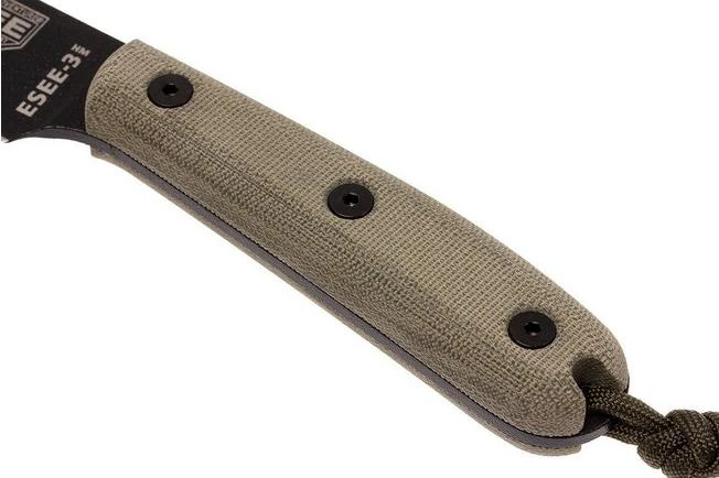 ESEE Model 3HM Bushcraft Knife Modified Handle, Leather Sheath 4 ESEE Model 3HM Bushcraft Knife Modified Handle, Leather Sheath - Image 4