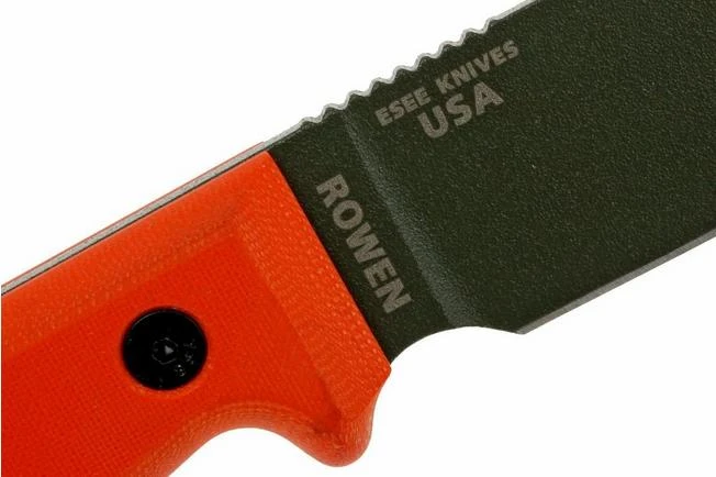 ESEE Model 3 OD Blade, Orange Handle 3P-KO-OD Survival Knife Without Sheath 4 ESEE Model 3 OD Blade, Orange Handle 3P-KO-OD Survival Knife Without Sheath - Image 4