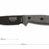 ESEE Model 3 Black Blade, Grey Handle 3P-MB-B With Sheath + Clip And MOLLE-back