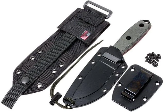 ESEE Model 3 Black Blade, Grey Handle 3P-MB-B With Sheath + Clip And MOLLE-back 7 ESEE Model 3 Black Blade, Grey Handle 3P-MB-B With Sheath + Clip And MOLLE-back - Image 7