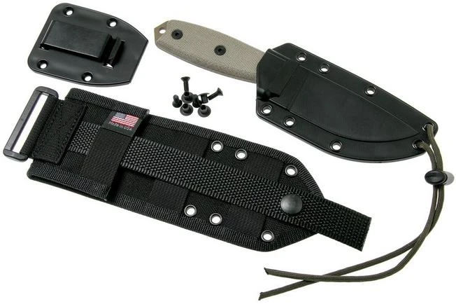 ESEE Model 3 Dark Earth Blade, Grey Handle 3P-MB-DE With Sheath + Clip And MOLLE-back 7 ESEE Model 3 Dark Earth Blade, Grey Handle 3P-MB-DE With Sheath + Clip And MOLLE-back - Image 7