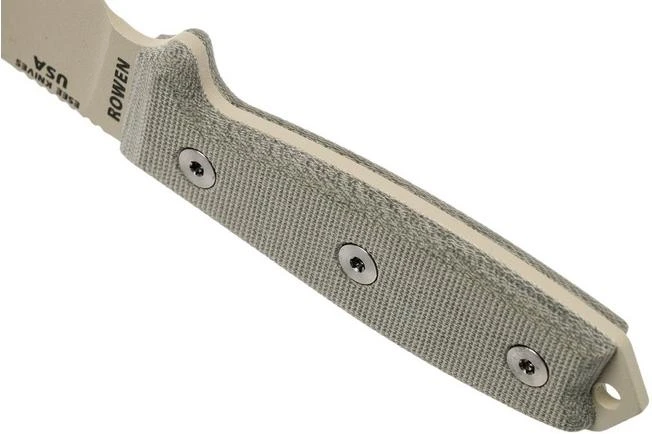 ESEE Model 3 Desert Tan Blade, Grey Handle 3P-MB-DT With Sheath + Clip And MOLLE-back 4 ESEE Model 3 Desert Tan Blade, Grey Handle 3P-MB-DT With Sheath + Clip And MOLLE-back - Image 4