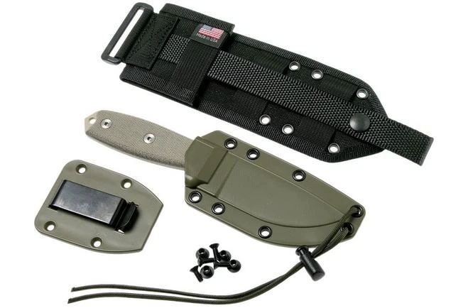 ESEE Model 3 Desert Tan Blade, Grey Handle 3P-MB-DT With Sheath + Clip And MOLLE-back 7 ESEE Model 3 Desert Tan Blade, Grey Handle 3P-MB-DT With Sheath + Clip And MOLLE-back - Image 7