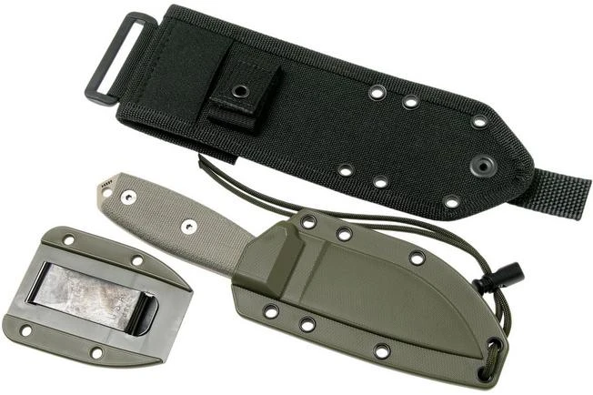 ESEE Model 3 Desert Tan Blade, Grey Handle 3P-MB-DT With Sheath + Clip And MOLLE-back 8 ESEE Model 3 Desert Tan Blade, Grey Handle 3P-MB-DT With Sheath + Clip And MOLLE-back - Image 8