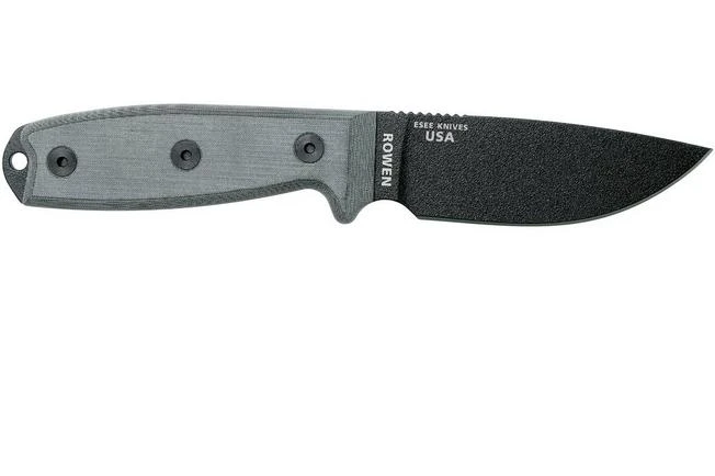 ESEE Model 3 Modified Pommel Black Blade, Grey Handle 3PM With Sheath + Clip 2 ESEE Model 3 Modified Pommel Black Blade, Grey Handle 3PM With Sheath + Clip - Image 2