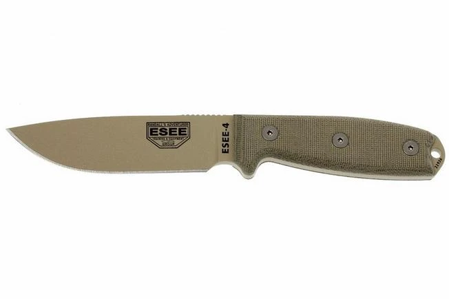 ESEE Model 4 Desert Tan 4P-KO-DT Survival Knife Without Sheath