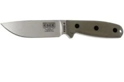 ESEE Model 4 Stainless 440C 4P-MB-SS With Sheath + Clip And MOLLE-back