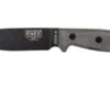 ESEE Model 4 Black Blade, Grey Handle 4P-MB With Coyote Sheath + Clip And MOLLE-back