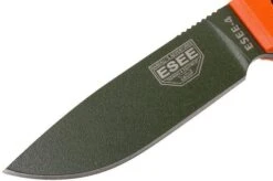 ESEE Model 4 OD Blade, Orange Handle 4P-OD With Sheath + Clip -ESEE Knives Shop EE ESEE 4P OD 03 esee knives ee esee 4p od 03
