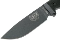 ESEE Model 4 Tactical Gunsmoke, Black Handle 4P-TG-B With Sheath + Clip -ESEE Knives Shop EE ESEE 4P TGB 03 esee knives
