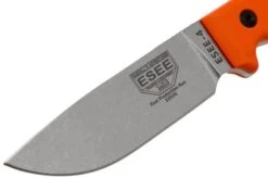 ESEE Model 4 Plain Edge S35VN, Orange G10 Handle 4P35V-OR With Sheath + Clip -ESEE Knives Shop EE ESEE 4P35V OR 03 esee knives