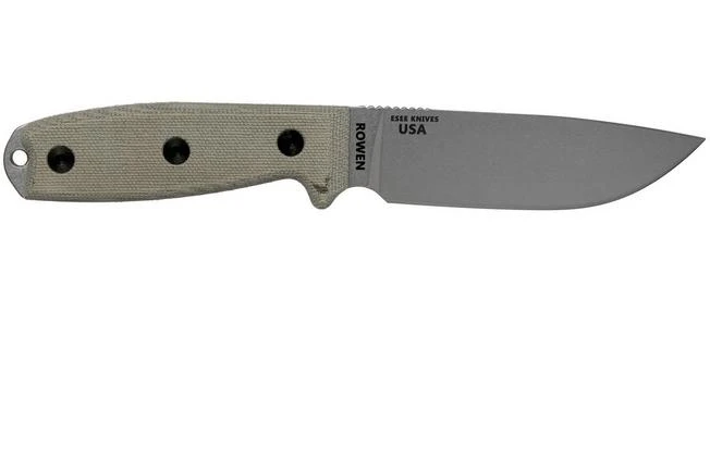 ESEE Model 4 Plain Edge S35VN, Canvas Micarta Handle 4P35V With Sheath + Clip 2 ESEE Model 4 Plain Edge S35VN, Canvas Micarta Handle 4P35V With Sheath + Clip - Image 2
