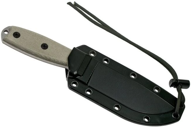 ESEE Model 4 Plain Edge S35VN, Canvas Micarta Handle 4P35V With Sheath + Clip 10 ESEE Model 4 Plain Edge S35VN, Canvas Micarta Handle 4P35V With Sheath + Clip - Image 10