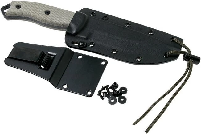 ESEE Model 5 Black Blade, Desert Tan Handle 5P-BK With Kydex Sheath + Belt Clip 7 ESEE Model 5 Black Blade, Desert Tan Handle 5P-BK With Kydex Sheath + Belt Clip - Image 7