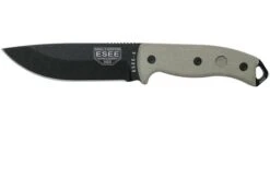 ESEE Model 5 Black Blade, Desert Tan Handle 5P-KO Survival Knife Without Sheath