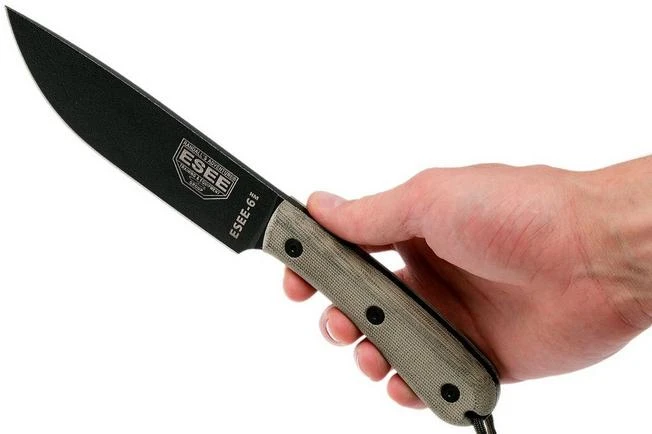 ESEE Model 6HM Bushcraft Knife Modified Handle, Leather Sheath 7 ESEE Model 6HM Bushcraft Knife Modified Handle, Leather Sheath - Image 7