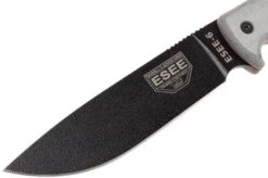 ESEE Model 6 Black Blade, Grey Handle 6P-B With Black Sheath + Belt Clip -ESEE Knives Shop EE ESEE 6P B 03 esee knives ee esee 6p b 03