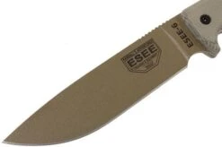 ESEE Model 6 Desert Tan Blade 6P-DE Survival Knife With Black Sheath + Belt Clip -ESEE Knives Shop EE ESEE 6P DE 03 esee knives ee esee 6p de 03