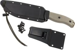 ESEE Model 6 Desert Tan Blade 6P-DE Survival Knife With Black Sheath + Belt Clip -ESEE Knives Shop EE ESEE 6P DE 08 esee knives ee esee 6p de 08