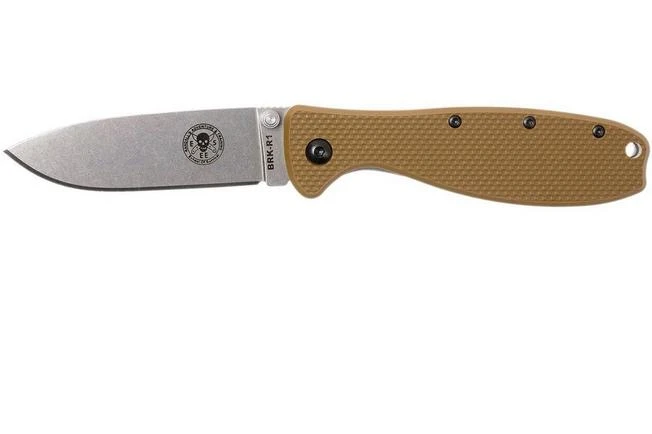 ESEE Knives Zancudo D2 Coyote Brown-Stonewashed, BRKR2CB Pocket Knife