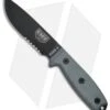 ESEE Knives ESEE-4S Fixed Blade Knife W/Clip Plate (4.5" Black Serr)