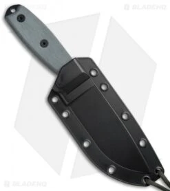 ESEE Knives ESEE-4S Fixed Blade Knife W/Clip Plate (4.5" Black Serr) -ESEE Knives Shop ESEE 4S Fixed Blade Black Serr ES4SB BHQ 46279 jr sheath