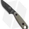 ESEE Izula-II Black Oxide Survival Fixed Blade Neck Knife Tan (2.9" Black)