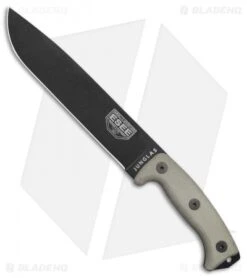 ESEE Junglas Survival Fixed Blade Knife + Sheath (10.5" Black)