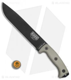 ESEE Junglas Survival Fixed Blade Knife + Sheath (10.5" Black) -ESEE Knives Shop ESEE Junglas Survival Sheath black BHQ 6299 er bottlecap 1