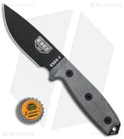 ESEE Knives ESEE-3P-B Knife Black Sheath (3.88" Black) -ESEE Knives Shop ESEE Knives ESEE 3P B black sheath black BHQ 17615 er bottlecap