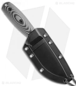 ESEE Knives ESEE-3PMB-002 Fixed Blade Knife Gray/Black G-10 (3.88" Black) -ESEE Knives Shop ESEE Knives ESEE 3PMB 002 Gray Black G 10 Black BHQ 105742 jr sheath