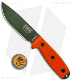 ESEE Knives ESEE-4P-OD Fixed Blade Knife (4.5" OD Green) -ESEE Knives Shop ESEE Knives ESEE 4P OD Fixed Blade Knife Orange OD Green BHQ 4173 jr bottlecap