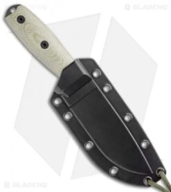 ESEE Knives ESEE-4PB-017 Fixed Blade Knife Natural 3D Micarta (4.5" OD Green) -ESEE Knives Shop ESEE Knives ESEE 4PB 017 Natural 3D Micarta Black BHQ 105839 jr sheath