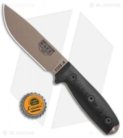 ESEE Knives ESEE-4PDE-001 Fixed Blade Knife Black 3D G-10 (4.5" Dark Earth) -ESEE Knives Shop ESEE Knives ESEE 4PDE 001 Black 3D G 10 Dark Earth BHQ 105809 jr bottlecap