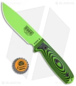 ESEE Knives ESEE-4PVG-007 Fixed Blade Knife Green / Black 3D G-10 (4.5" Green) -ESEE Knives Shop ESEE Knives ESEE 4PVG 007 Green Black 3D G 10 Green BHQ 105810 jr bottlecap