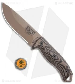 ESEE Knives ESEE-5PDE-005 Fixed Blade Knife Coyote/Black 3D G-10 (5.25" Tan) -ESEE Knives Shop ESEE Knives ESEE 5PDE 005 Coyote Black 3D G 10 Tan BHQ 105815 jr bottlecap