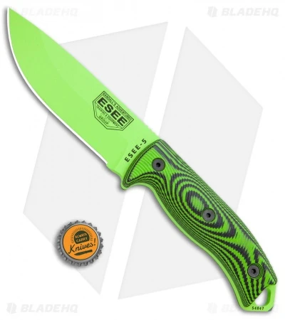 ESEE Knives ESEE-5PVG-007 Fixed Blade Knife Green/Black 3D G-10 (5.25" Green) 5 ESEE Knives ESEE-5PVG-007 Fixed Blade Knife Green/Black 3D G-10 (5.25" Green) - Image 5