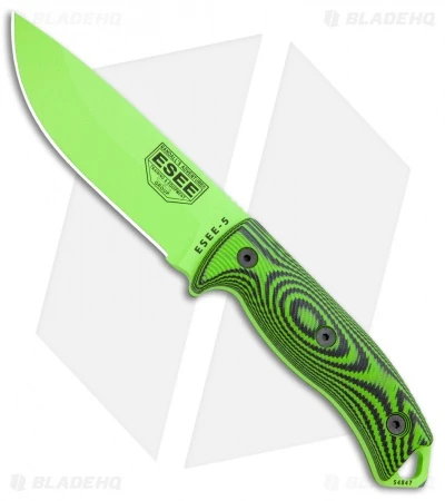 ESEE Knives ESEE-5PVG-007 Fixed Blade Knife Green/Black 3D G-10 (5.25" Green) 1 ESEE Knives ESEE-5PVG-007 Fixed Blade Knife Green/Black 3D G-10 (5.25" Green)