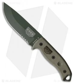 ESEE Knives ESEE-5S-KO-OD Fixed Blade Knife (5.25" OD Green Serr) *No Sheathing*