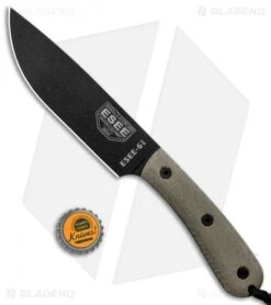 ESEE Knives ESEE-6HM Fixed Blade Knife Gray Micarta (6" Black) -ESEE Knives Shop ESEE Knives ESEE 6HM Fixed Blade Gray Micarta Black BHQ 52604 jr bottlecap