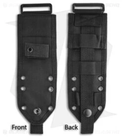 ESEE Knives ESEE-3PM-MB-OD Modified Knife Orange G10 & MOLLE (3.88" Green Plain) -ESEE Knives Shop esee 3 black molle back front back 1