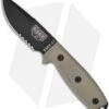 ESEE Knives ESEE-3MIL-S-CP Clip Point Knife Green Sheath & MOLLE (3.88" Serr)